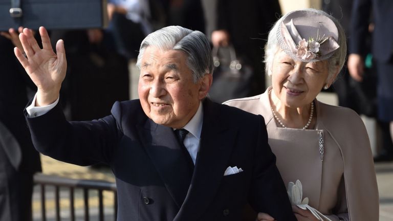 El emperador Akihito y la emperatriz Michiko.