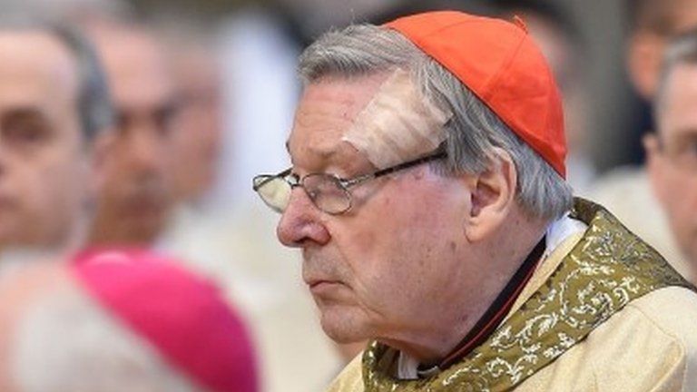 file photo taken on March 19, 2016 shows Vatican finance chief, Australian Cardinal George Pell