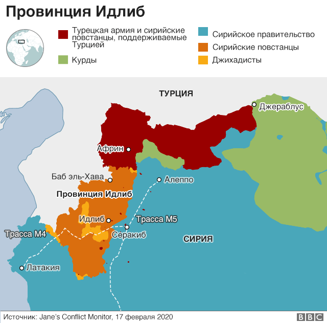 карта идлиба