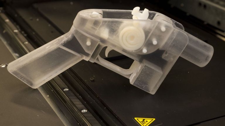Arma impresa en 3D.