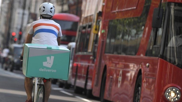 Deliveroo rider in London