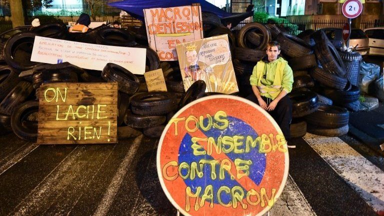 Yellow vest demonstration in French city of Rennes - 2 December