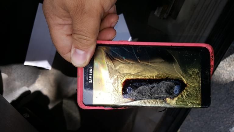 Burnt Samsung Galaxy Note 7