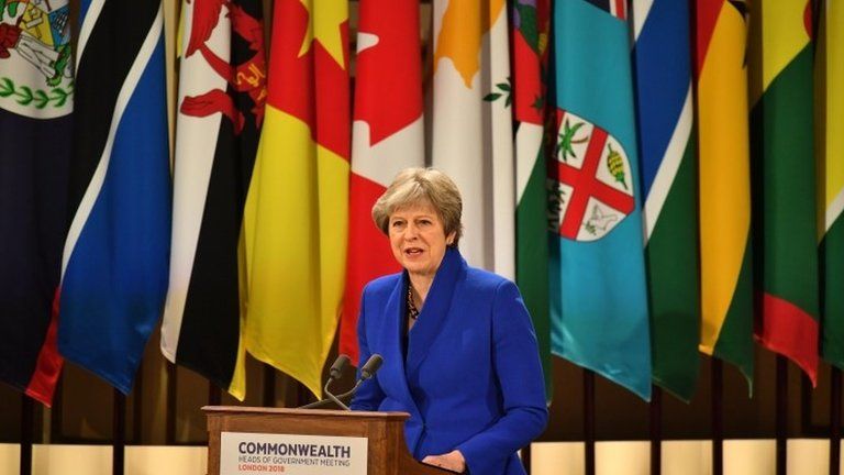 Theresa May at the summit