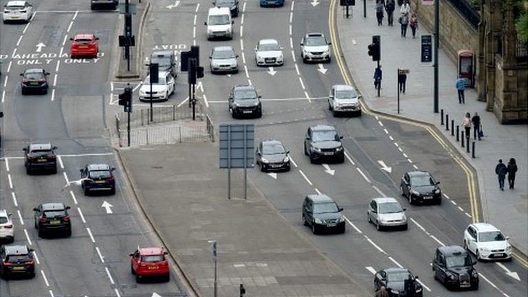 Covid Car use down as second lockdown takes effect BBC News