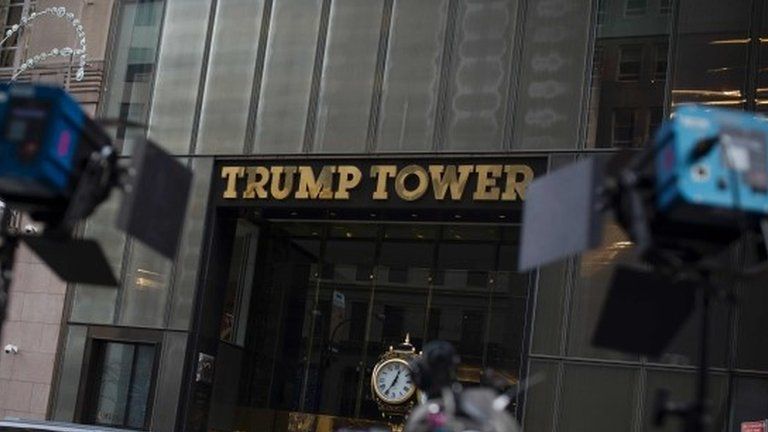 Trump Tower in New York, 11 January 2017