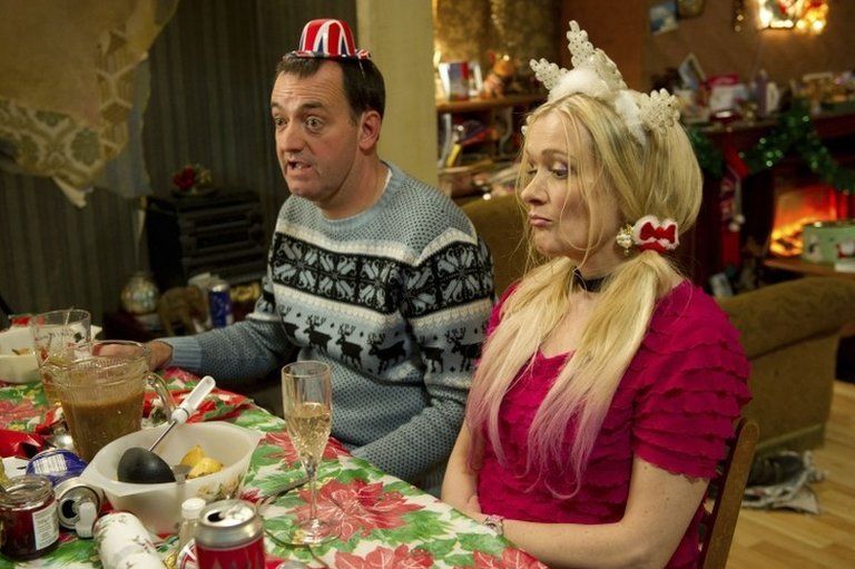 Caroline Ahern and Craig Cash in the Royle Family Christmas Special