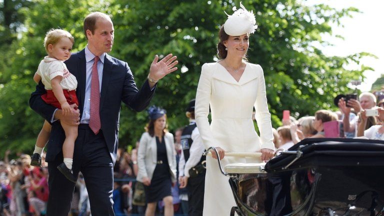 The Cambridges leave Princes Charlotte's christening