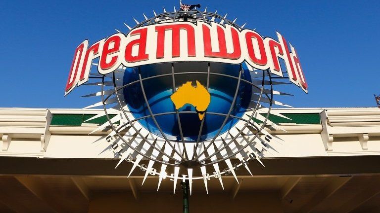 Dreamworld sign outside theme park in Australia