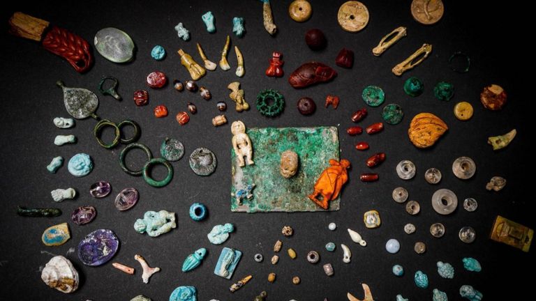 Stones, bones and other artefacts on display in Pompeii (12 August)