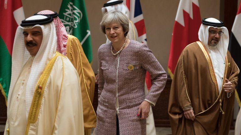 Theresa May with Gulf leaders