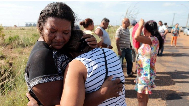 Relatives gather outside jail in Roraima after riot