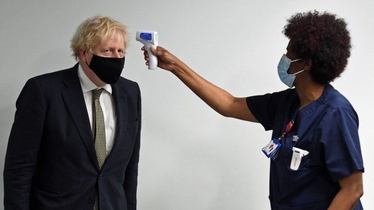Boris Johnson visiting hospital