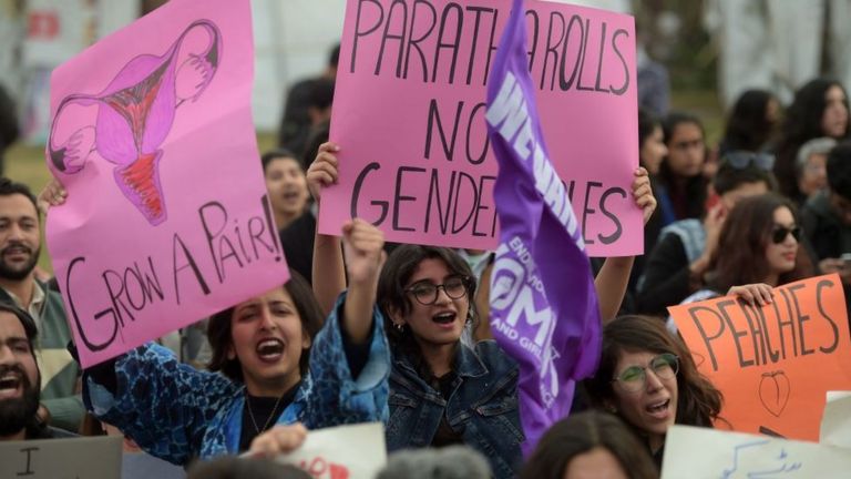 Marcha en Islamabad en marzo.