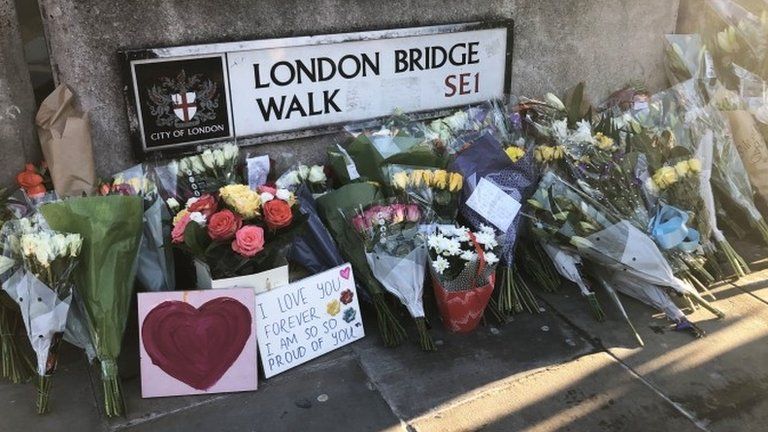Tributes to victims of London Bridge attack