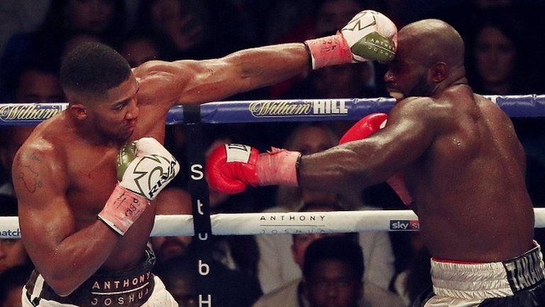 Anthony Joshua beat Carlos Takam with a 10th-round stoppage