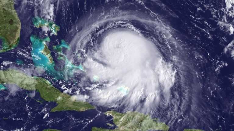 Hurricane Joaquin is seen approaching the Bahamas in this NOAA GOES East satellite image taken at 09:15 ET (13:15 GMT) on 30 September, 2015.