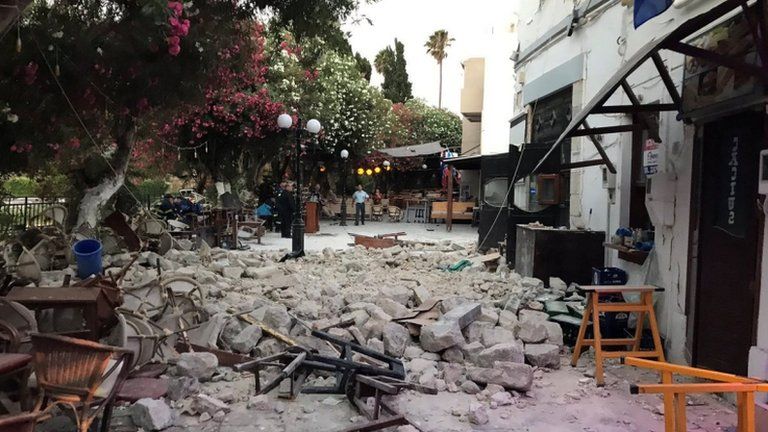 Earthquake damage in Kos