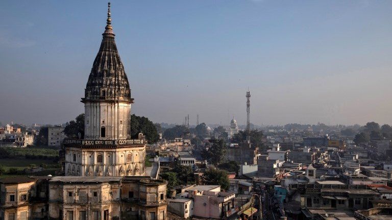 A skyline view of Ayodyha, India