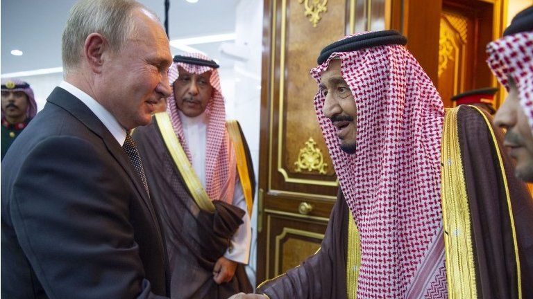 Russian President Vladimir Putin meets Saudi King Salman bin Abdulaziz al-Saud (14/10/19)