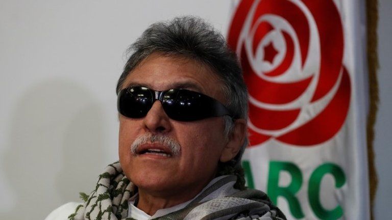 Seuxis Paucias Hernandez, alias "Jesus Santrich", at a press conference in Bogota, Colombia, 30 May 2019 (Issued 13 May 2021).