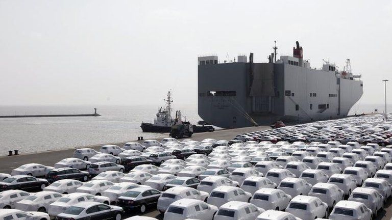 VW cars awaiting export