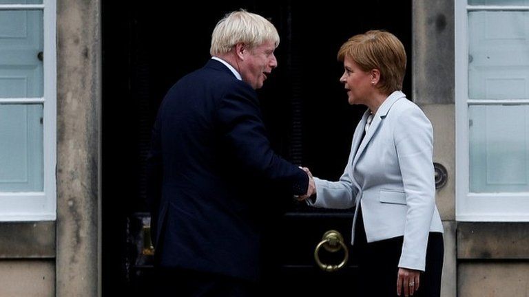 Boris Johnson and Nicola Sturgeon