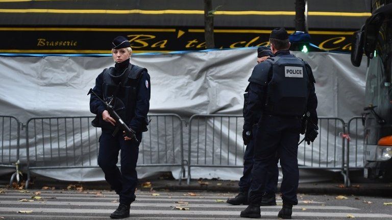 Armed police after Paris attack