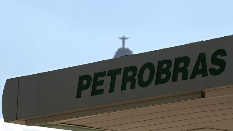 Christ the Redeemer statue behind Petrobras petrol station sign