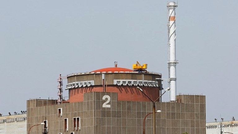 A view shows the Zaporizhzhia nuclear power plant in Ukraine in August 2022