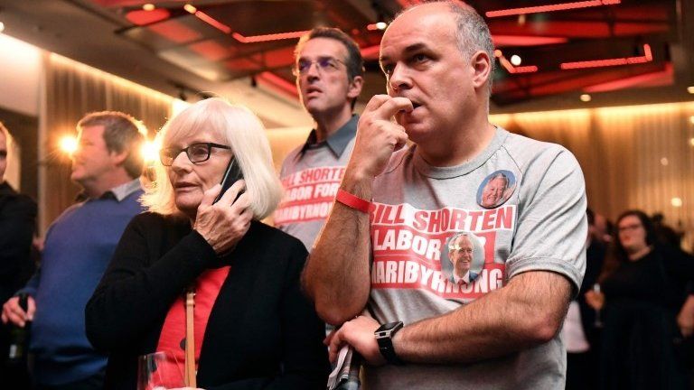 Supporters of Labor leader Bill Shorten