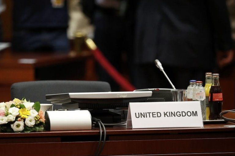 The UK seat at a summit in Brussels. Photo: 28 June 2016