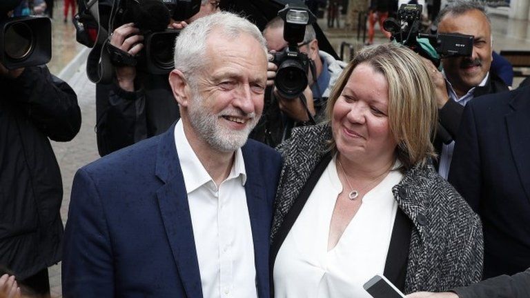 Jeremy Corbyn and Lisa Forbes