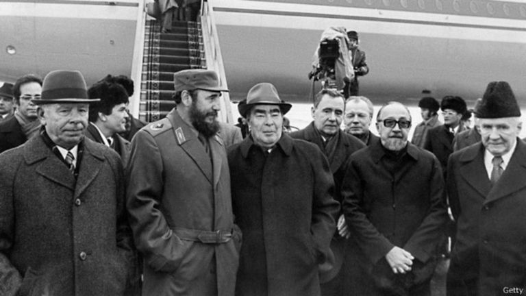 Fidel Castro và Leonid Brezhnev