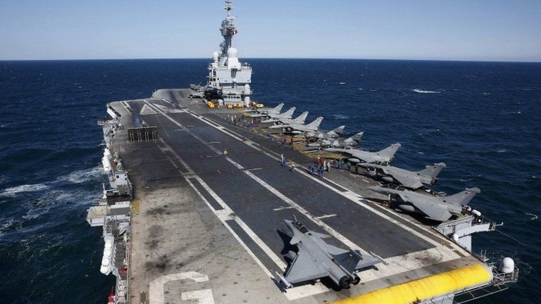 The Charles de Gaulle aircraft carrier