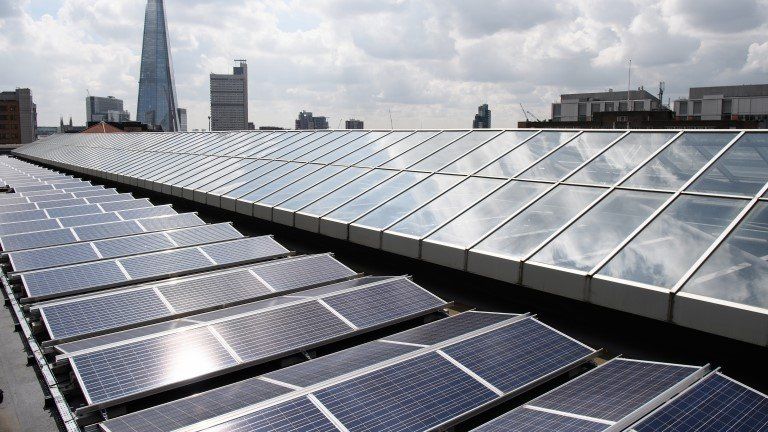 solar panels on Tate Modern
