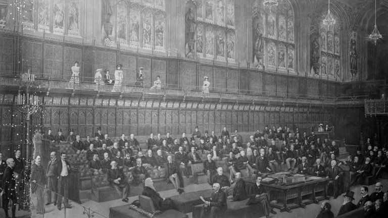 Illustration of the House of Lords in 1910