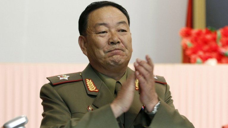 Vice-Marshal and new North Korean army chief Hyon Yong-chol applauds during a meeting announcing North Korean leader Kim Jong-un's new title of marshal on Wednesday 18 July 2012 in Pyongyang, North Korea