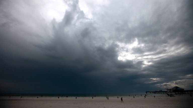 Storm clouds build off Florida coast 25 aug