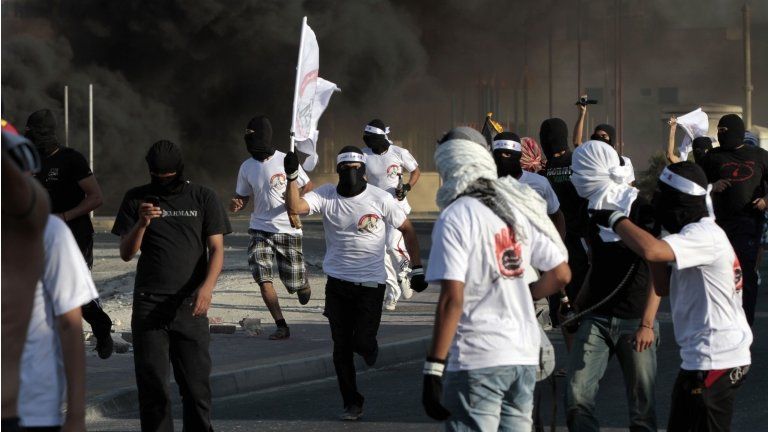 Anti-government protesters in Bahrain. Photo: 4 September 2012