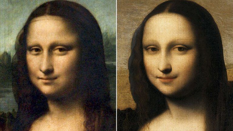 Mona Lisa (l), Isleworth Mona Lisa (r)