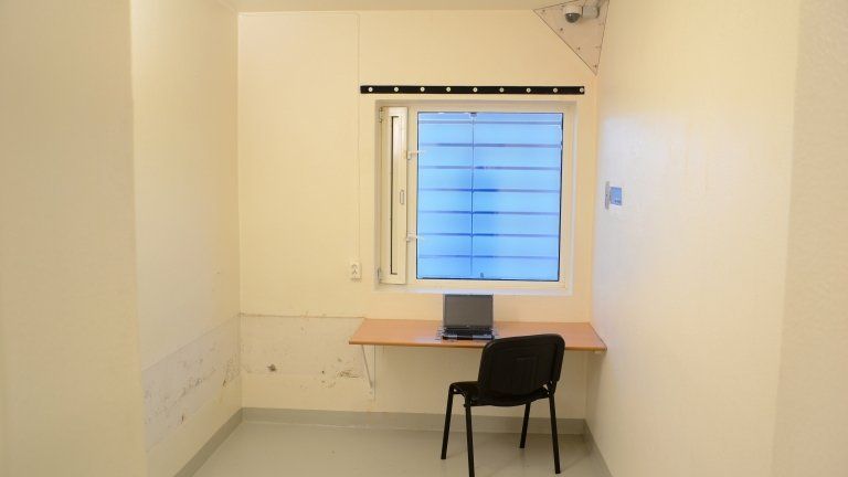 Breivik's bare study cell in Ila high-security prison outside Oslo
