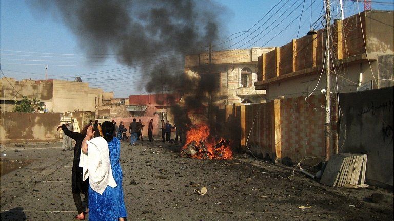 Bomb blast in Kirkuk, Iraq. 27 Nov 2012