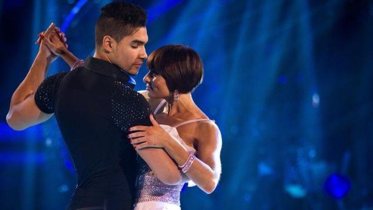 Louis Smith and Flavia Cacace perform the salsa