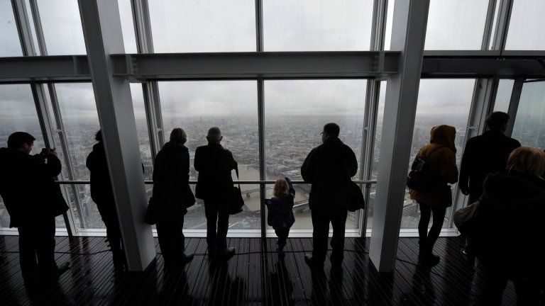 The public look out from the Shard