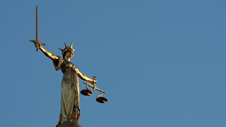 Statue of Justice at the Central Criminal Court, London (archive image)