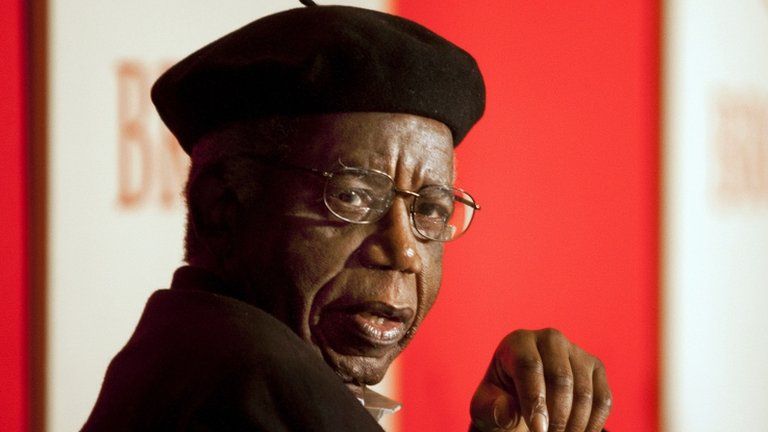 This 2010 photo provided by Brown University shows Chinua Achebe. He worked as a professor of languages and literature for the university
