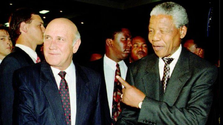 President F.W. de Klerk and Newlson Mandela