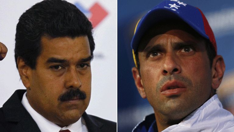 Nicolas Maduro (left) and Henrique Capriles