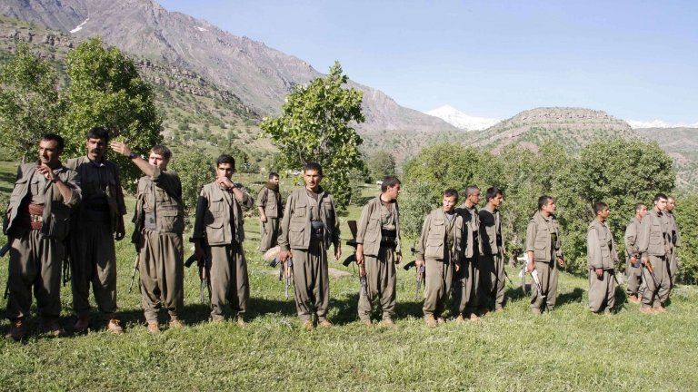 PKK rebels in Qandil mountains, Iraq (25 April 2013)